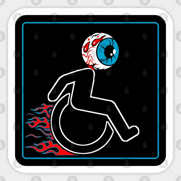 WHEELCHARIOT 12 (Eyeball) Sticker by GardenOfNightmares